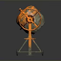 Orange Concrete Mixer Construction Equipment with Wheels and Mixing Drum