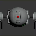 Industrial Robot Single Wheel Robot Double Wheel Robot Assistant Small Robot 3d model