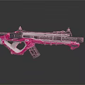 Pink Modern Tactical Rifle With Sleek Design And High Quality Optical Scope 3d model