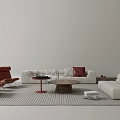 Modern Sofa Combination Sofa Combination Single Sofa Coffee Table Sofa Carpet 3d model