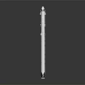 SpaceX White Rocket Model Featuring Blue Logo and Modern Launch Vehicle Design 3d model