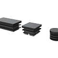 Black Stacked Blocks With Rectangular And Circular Shapes For Industrial Use 3d model