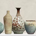 Ceramic Vessels With Various Shapes Artistic Patterns And Glazed Finishes