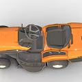Orange Victory Riding Lawn Mower For Outdoor Gardening And Lawn Maintenance
