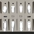 Different Styles of Modern Bathroom Urinals with Water Saving Design Features