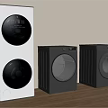Modern Washing Machines With Double Single Drum Designs In White And Black