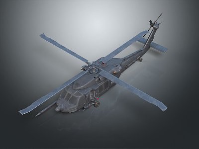 Modern Helicopter Gunship Helicopter Aircraft Gunship Combat Helicopter 3d model