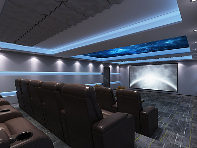 modern video room 3d model