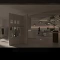 Elegant Light Luxury Clothing Store Interior With Wooden Partition And Neat Clothing Display Layout