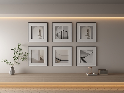 Hanging picture abstract picture 3d model