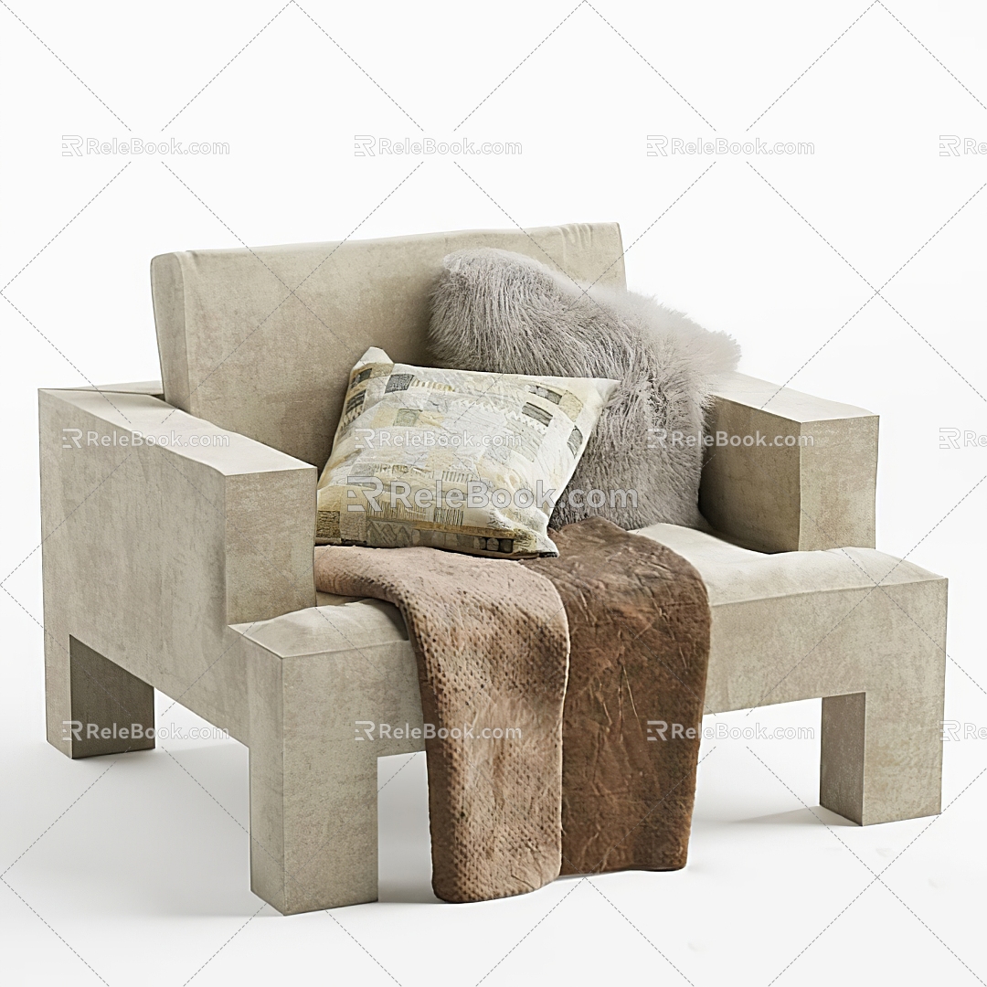 Modern single sofa 3d model