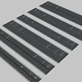 Multiple Road Lanes With Yellow Dividing Lines And Smooth Surface Structure