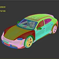 Green Porsche Electric Sports Car With Black Roof And Sleek Modern Design