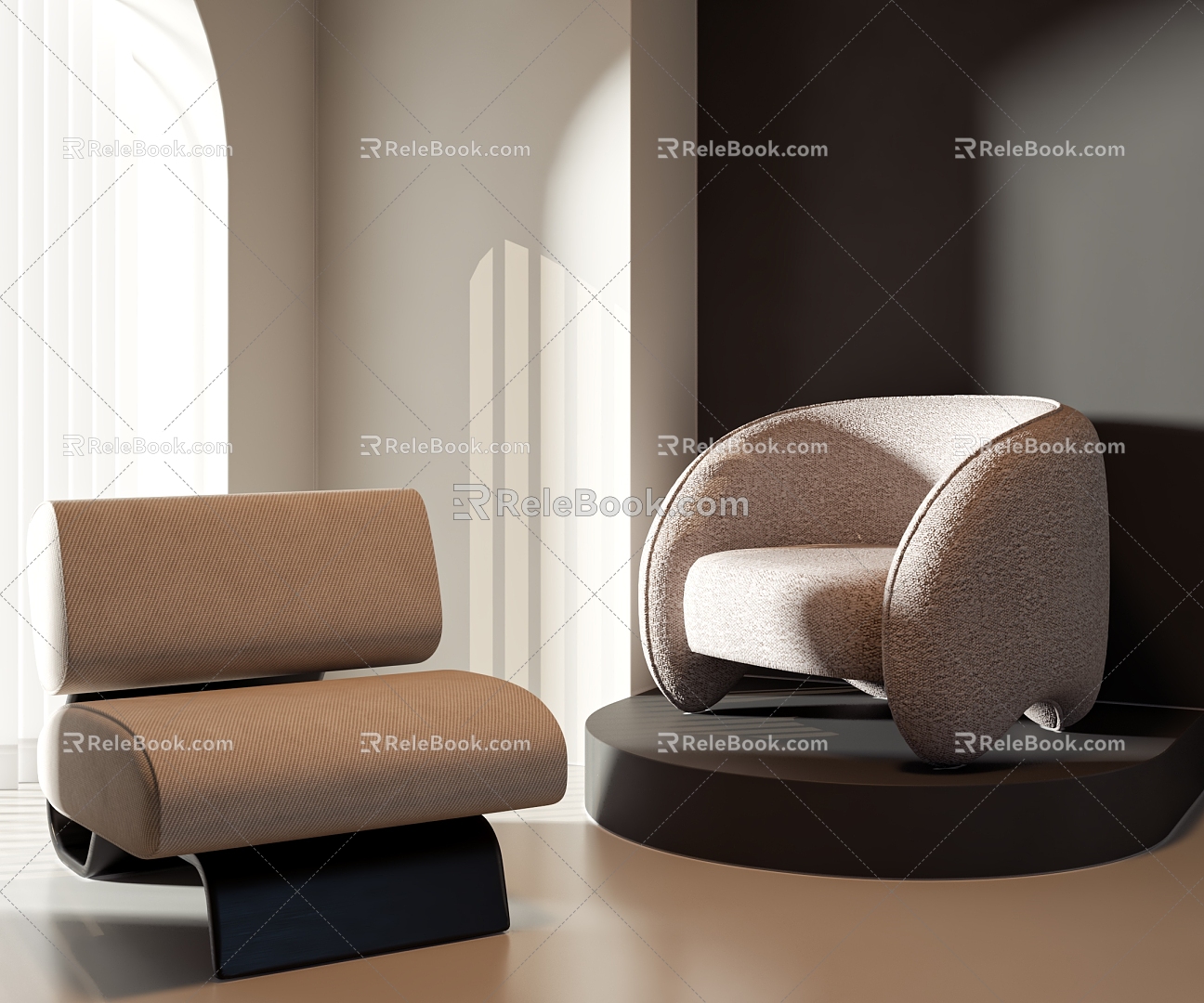 Modern Single Sofa Leisure Chair 3d model