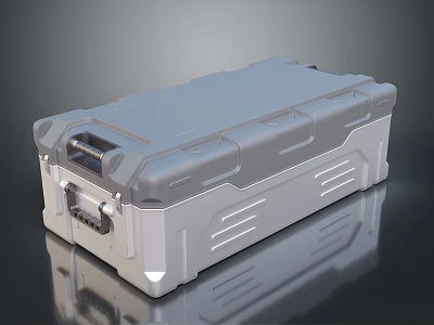 Industrial Equipment Storage Case Heavy Duty Durable Design with Reinforced Edges and Lockable Latch Gray 3d model