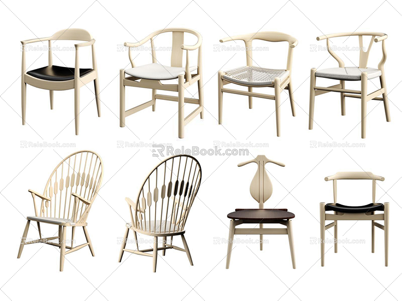 Nordic Armchair Chair Classical Chair Personalized Artistic Chair 3d model