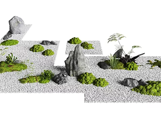 landscape sketch landscape landscaping moss stone 3d model