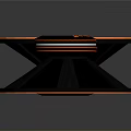 Modern Black And Orange Circular Electronic Speakers With Stylish Design