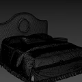 Modern Double Bed With Upholstered Headboard White Bedding And Wooden Nightstand In Clean Interior