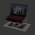High Performance Gaming Laptop With RGB Backlit Keyboard Cooling Stand And Interface