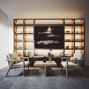 New Chinese-style leisure sofa combination 3d model
