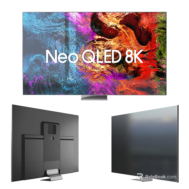 Neo QLED 8K TV Featuring Vibrant Color Display And Sleek Modern Design 3d model 
