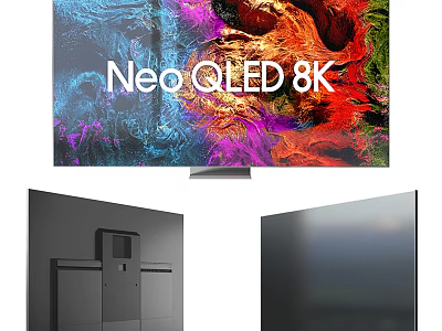 Neo QLED 8K TV Featuring Vibrant Color Display And Sleek Modern Design 3d model
