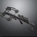 Tactical Modern Crossbow With Metallic Scope And Intricate Mechanical Components Design 3d model