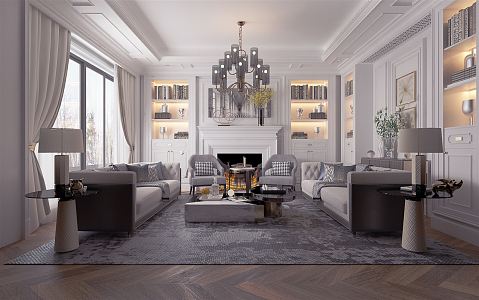 American Living Room 3d model