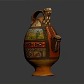 Decorative Ceramic Water Jug With Hand Painted Animal And Scenic Patterns