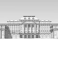 Shower Sauna Facility In Grand Classical Multi Story Symmetrical Architecture Building