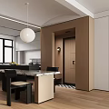 Modern Restaurant Log 3d model