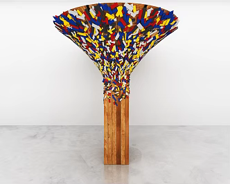 Modern pillar support 3d model