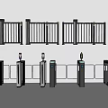 Modern gate gate automatic gate induction gate residential gate iron gate 3d model