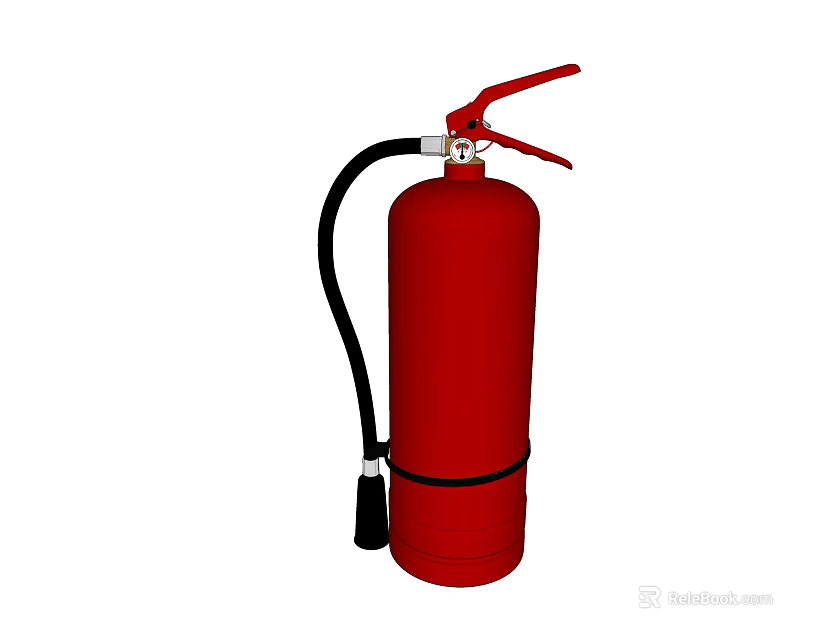 Portable Red Fire Extinguisher Essential Fire Safety Equipment For Home Office Emergencies 3d model 