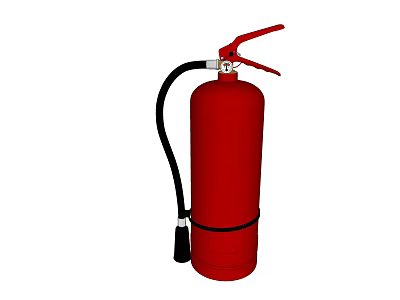 Portable Red Fire Extinguisher Essential Fire Safety Equipment For Home Office Emergencies 3d model