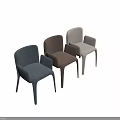 Modern Upholstered Single Chair With Armrests Slim Legs And Multiple Color Options