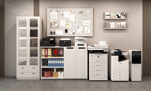 Printer File Cabinet Office Supplies 3d model