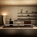 Modern Teahouse Interior With Spiral Staircase Arched Doorways Stone Tables And Lighting Ambiance