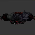Fantasy Warrior Character Design With Red Black Costume And Detailed Armor