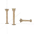 constructional column modeling column 3d model