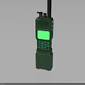 Green Portable Radio Device With Digital Display Screen And Keypad Antenna