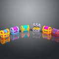 Colorful Decorative Treasure Chests With Various Colors And Open Design