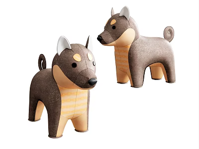 Modern Toy Sofa Stool Low Stool Chai Dog Stool Children's Stool Shoe Stool Foot Dog Animal Stool 3d model