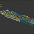Blue And White Ferry Ship With Branding And Exterior Design