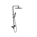 Modern Wall Mounted Shower System With Rainfall Head And Handheld Spray 3d model