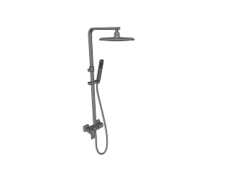 Stainless steel shower 3d model