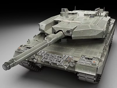 Advanced Main Battle Tank Featuring Long Barrel Heavy Armor And Track System 3d model