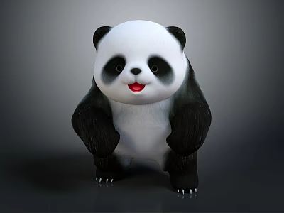 Adorable Panda Themed Decorative Furniture Item For Kids Room Decoration 3d model