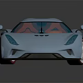 Blue Sports Car With Sleek Design Red Rims Rear Spoiler And Blue Windows